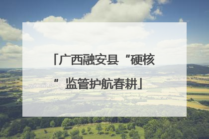 广西融安县“硬核”监管护航春耕