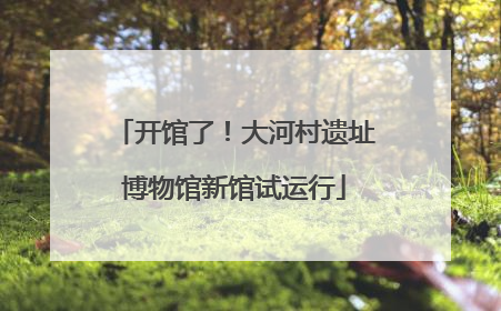 开馆了！大河村遗址博物馆新馆试运行