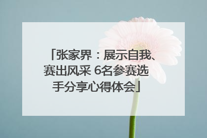 张家界：展示自我、赛出风采 6名参赛选手分享心得体会