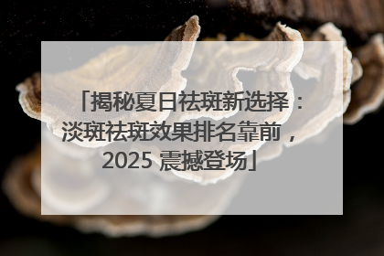 揭秘夏日祛斑新选择：淡斑祛斑效果排名靠前，2025 震撼登场