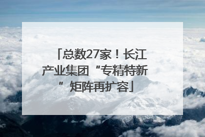 总数27家！长江产业集团“专精特新”矩阵再扩容