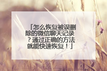 怎么恢复被误删除的微信聊天记录？通过正确的方法就能快速恢复！