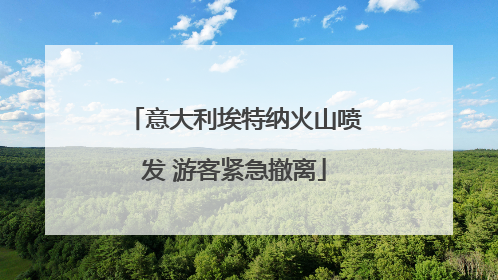 意大利埃特纳火山喷发 游客紧急撤离