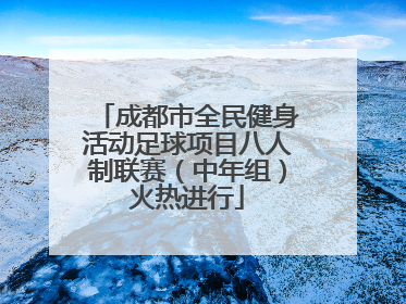 成都市全民健身活动足球项目八人制联赛（中年组）火热进行