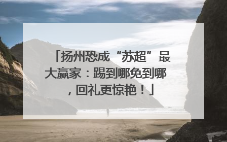 扬州恐成“苏超”最大赢家：踢到哪免到哪，回礼更惊艳！