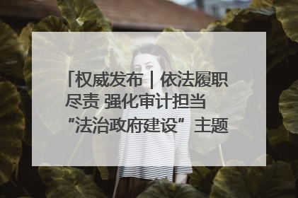 权威发布｜依法履职尽责 强化审计担当 “法治政府建设”主题系列新闻发布会市审计局专场召开