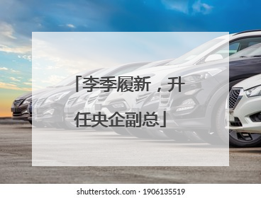 李季履新，升任央企副总
