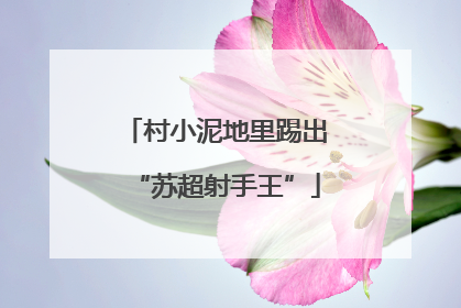 村小泥地里踢出“苏超射手王”