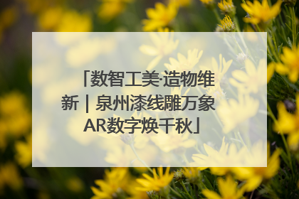 数智工美·造物维新｜泉州漆线雕万象 AR数字焕千秋