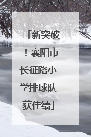 新突破！襄阳市长征路小学排球队获佳绩