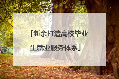 新余打造高校毕业生就业服务体系