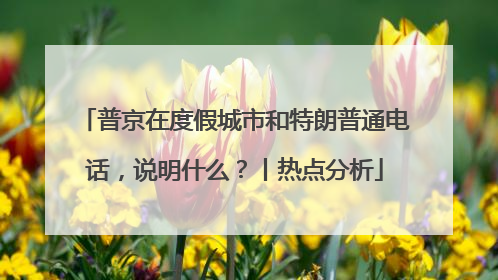 普京在度假城市和特朗普通电话，说明什么？丨热点分析