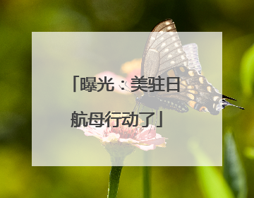 曝光：美驻日航母行动了