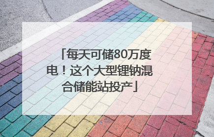 每天可储80万度电！这个大型锂钠混合储能站投产