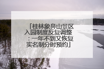桂林象鼻山景区入园制度反复调整：一年不到又恢复实名制分时预约