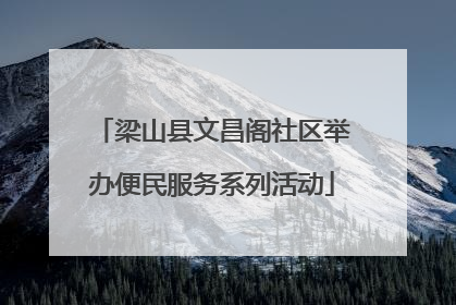 梁山县文昌阁社区举办便民服务系列活动