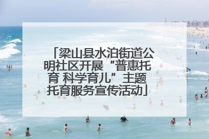 梁山县水泊街道公明社区开展“普惠托育 科学育儿”主题托育服务宣传活动