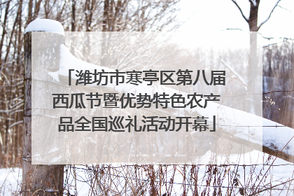 潍坊市寒亭区第八届西瓜节暨优势特色农产品全国巡礼活动开幕