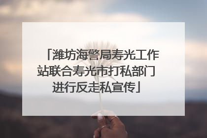 潍坊海警局寿光工作站联合寿光市打私部门进行反走私宣传
