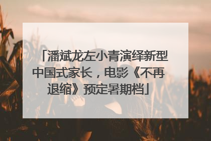 潘斌龙左小青演绎新型中国式家长，电影《不再退缩》预定暑期档