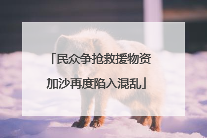 民众争抢救援物资 加沙再度陷入混乱