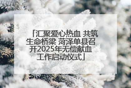 汇聚爱心热血 共筑生命桥梁 菏泽单县召开2025年无偿献血工作启动仪式