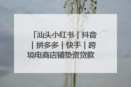 汕头小红书｜抖音｜拼多多｜快手｜跨境电商店铺垫资贷款企业-漫商易