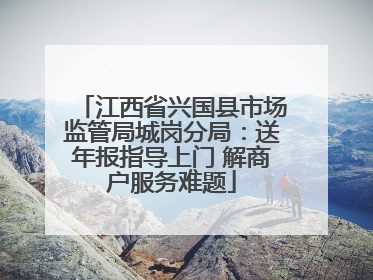 江西省兴国县市场监管局城岗分局：送年报指导上门 解商户服务难题
