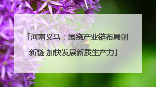 河南义马：围绕产业链布局创新链 加快发展新质生产力