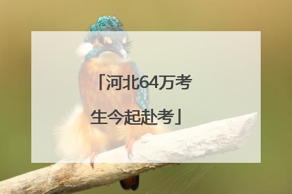 河北64万考生今起赴考