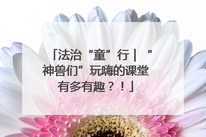 法治“童”行｜“神兽们”玩嗨的课堂有多有趣？！