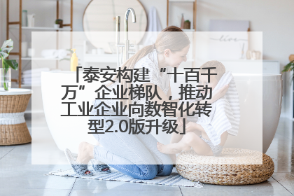 泰安构建“十百千万”企业梯队，推动工业企业向数智化转型2.0版升级