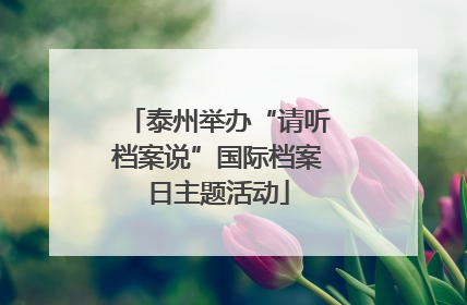 泰州举办“请听档案说”国际档案日主题活动