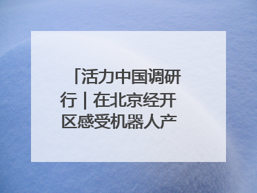 活力中国调研行｜在北京经开区感受机器人产业创新发展
