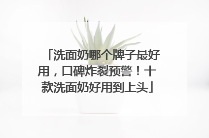 洗面奶哪个牌子最好用，口碑炸裂预警！十款洗面奶好用到上头