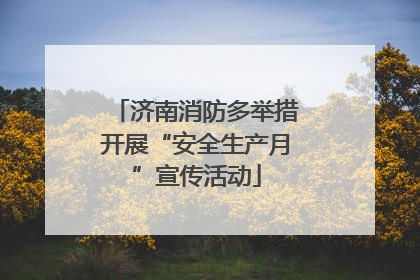 济南消防多举措开展“安全生产月”宣传活动