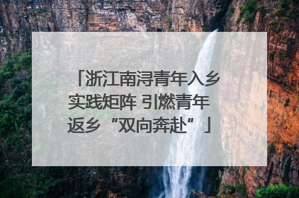 浙江南浔青年入乡实践矩阵 引燃青年返乡“双向奔赴”