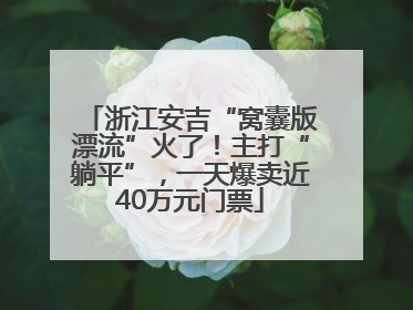 浙江安吉“窝囊版漂流”火了！主打“躺平”，一天爆卖近40万元门票