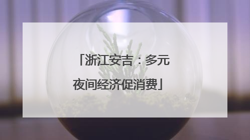 浙江安吉：多元夜间经济促消费