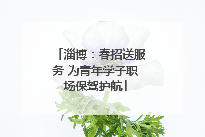淄博：春招送服务 为青年学子职场保驾护航