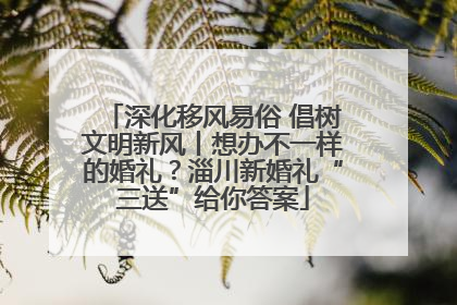 深化移风易俗 倡树文明新风丨想办不一样的婚礼？淄川新婚礼“三送”给你答案