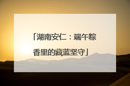 湖南安仁：端午粽香里的藏蓝坚守