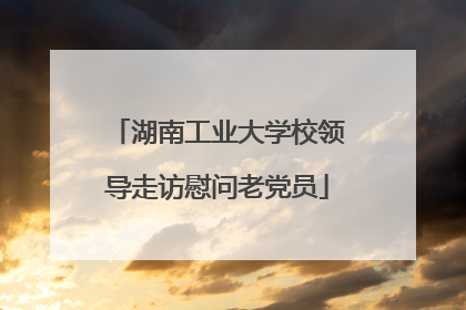 湖南工业大学校领导走访慰问老党员