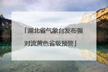 湖北省气象台发布强对流黄色省级预警