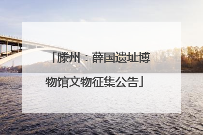 滕州：薛国遗址博物馆文物征集公告
