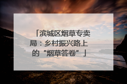 滨城区烟草专卖局：乡村振兴路上的“烟草答卷”