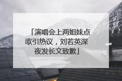 演唱会上两姐妹点歌引热议，刘若英深夜发长文致歉