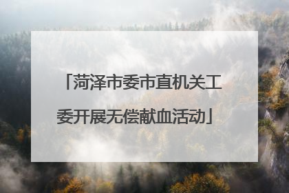 菏泽市委市直机关工委开展无偿献血活动