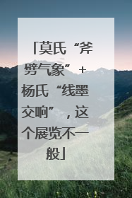 莫氏“斧劈气象”+杨氏“线墨交响”，这个展览不一般