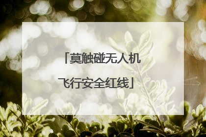 莫触碰无人机飞行安全红线